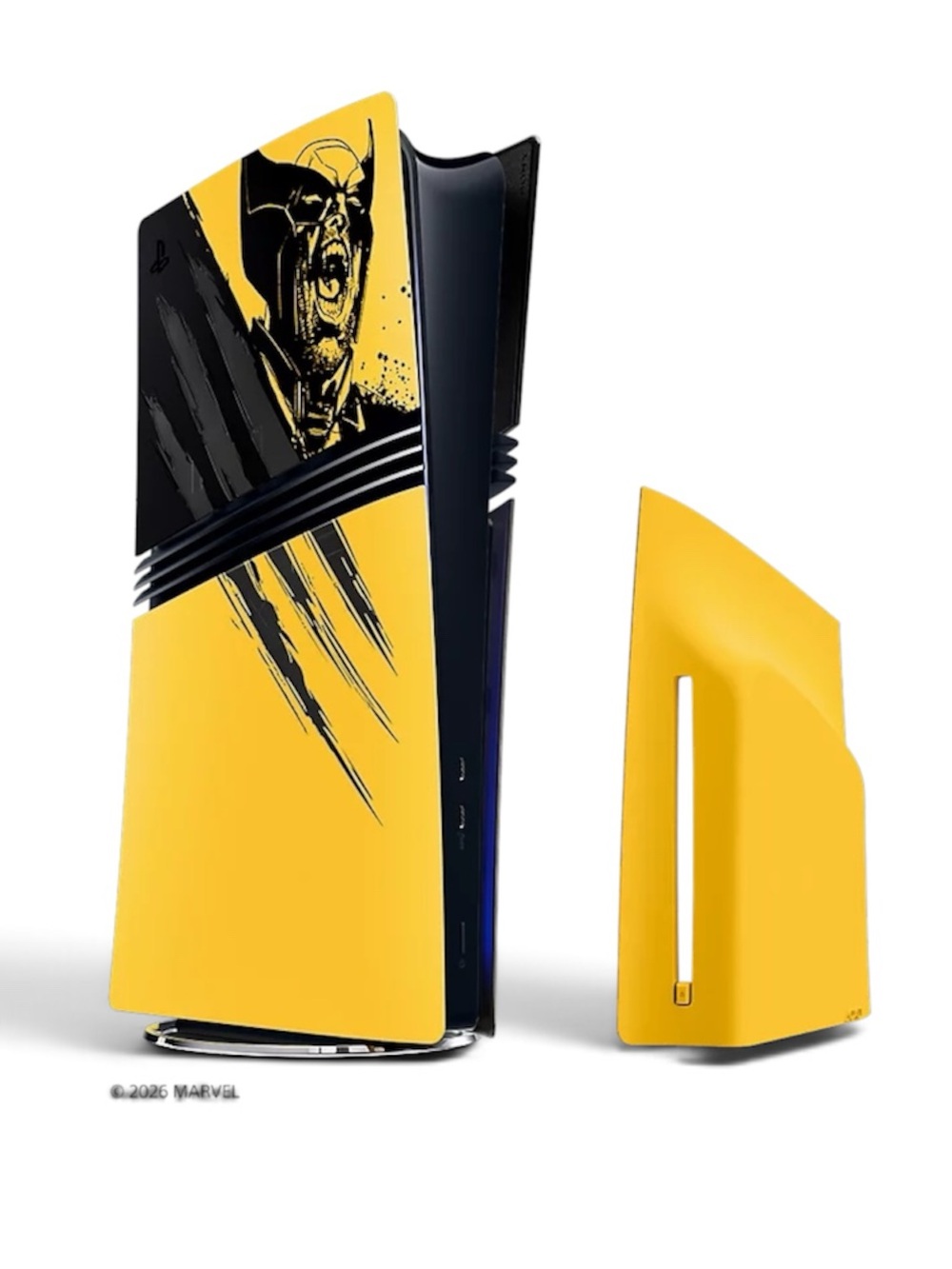 PS5® Pro Console Covers – Marvel's Wolverine Battle Yellow Limited Edition